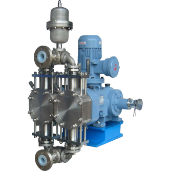 2PJ5M-F4 anti-corrosive hydraulic diaphragm metering pump with double pump head